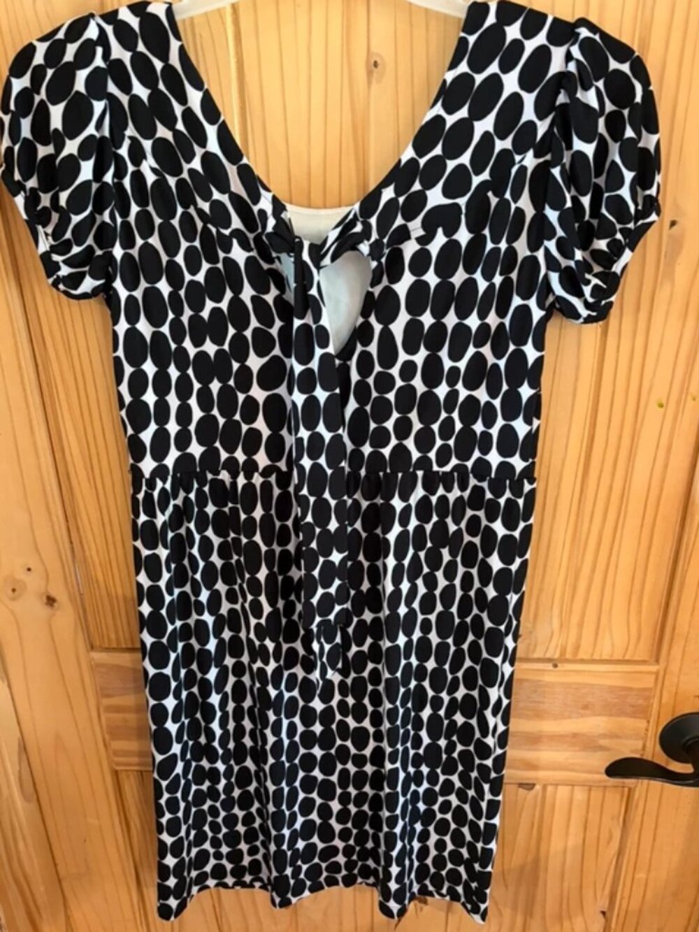 Cato black polka dot dress size small